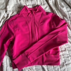 Vibrant Pink Quarter-Zip Pullover